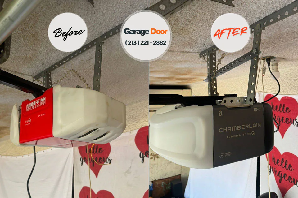 Before and after: garage door repair Mount Wolf, PA